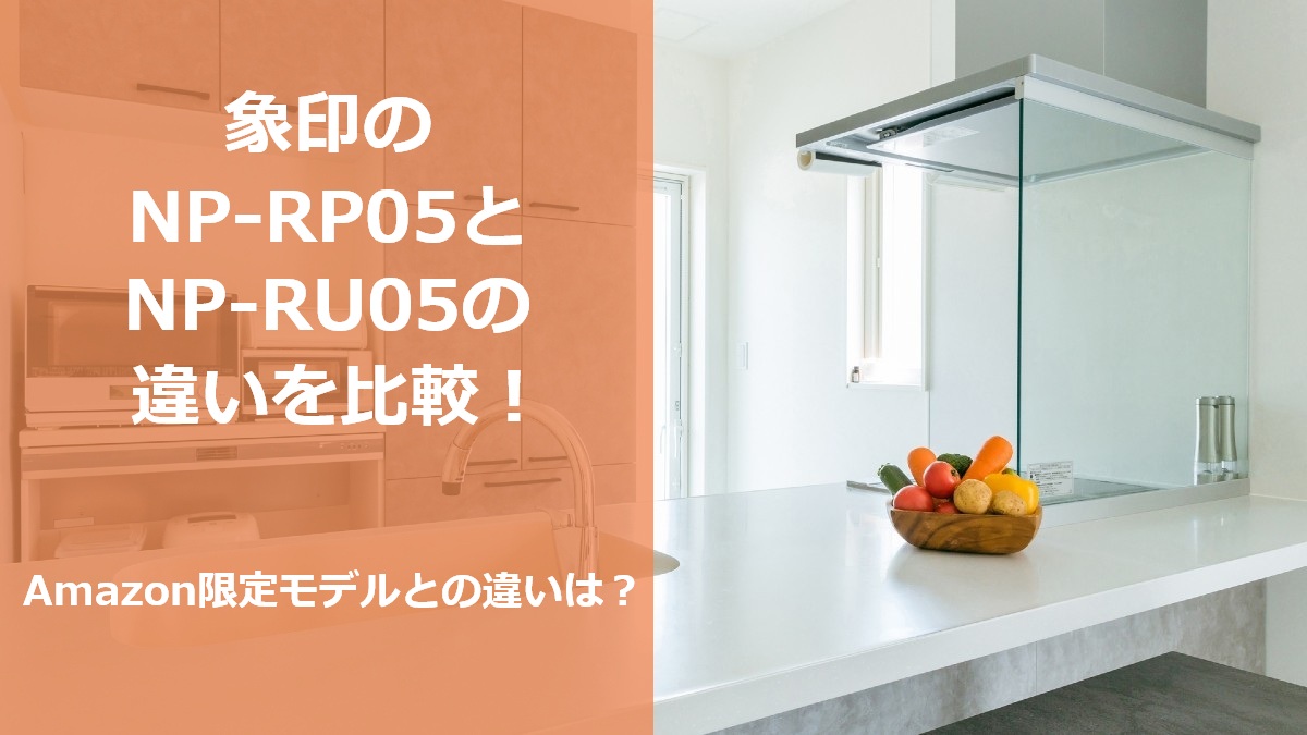 象印のNP-RP05とNP-RU05の違いを比較 Amazon限定モデルとの違いは